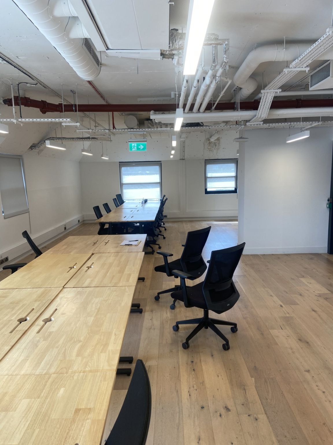 Covent Garden commercial office interior during asbestos refurbishment survey